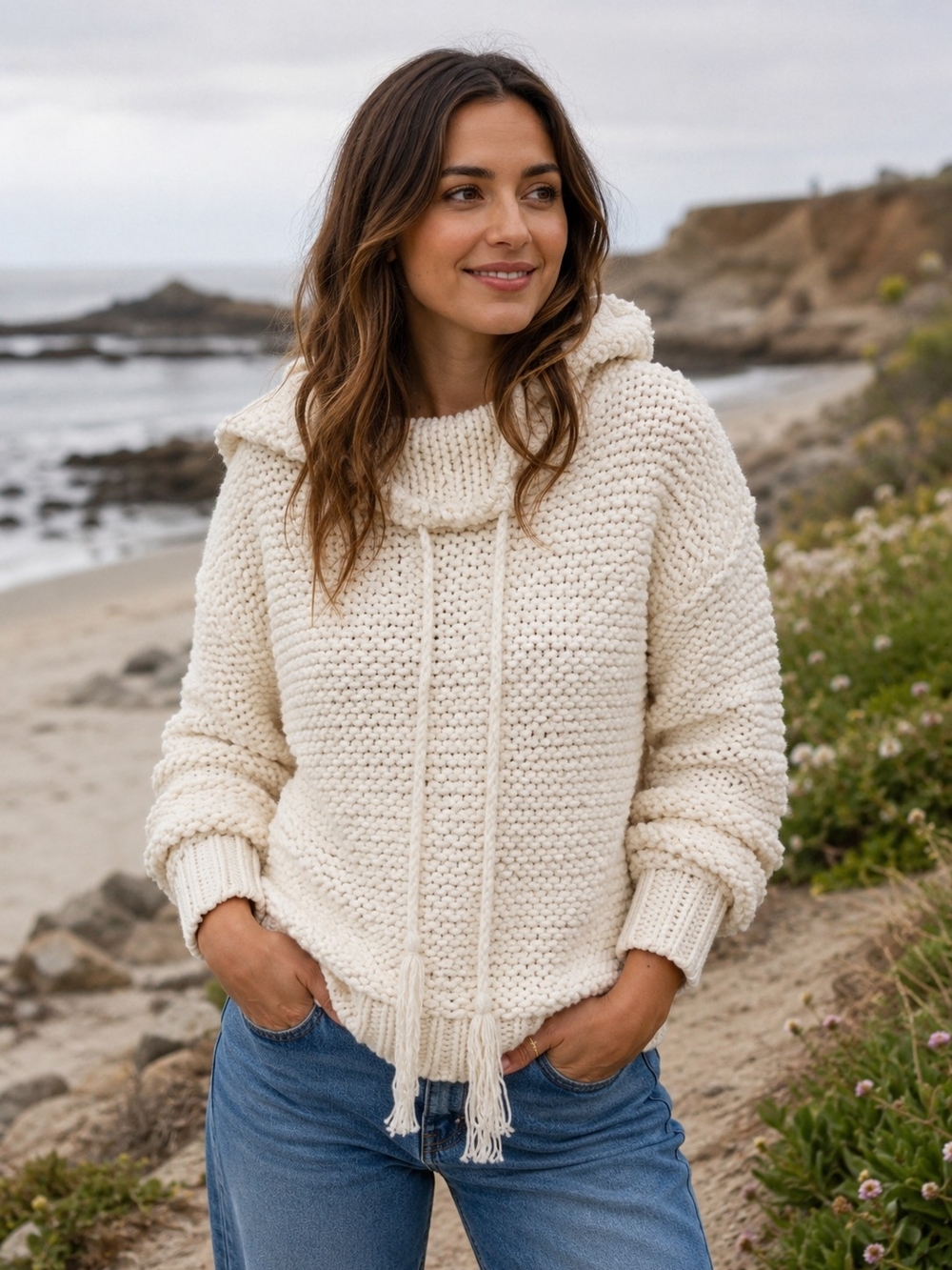 Anemone Beach Hooded Pullover Sweater by Free People